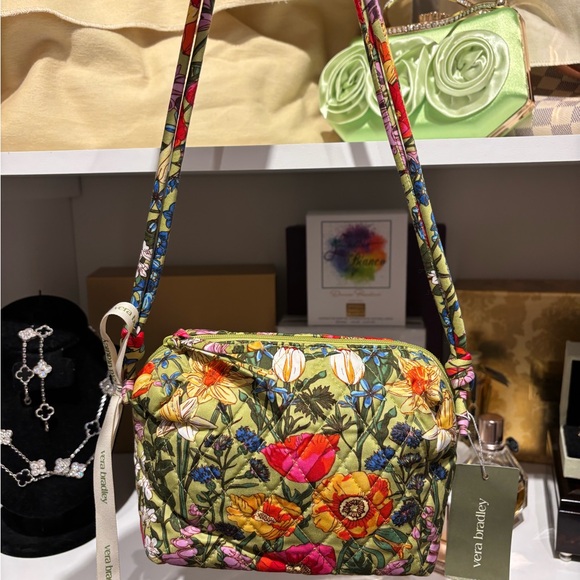 Vera Bradley Floral Cosmetic Bag - Green and Multicolor - Picture 8 of 11